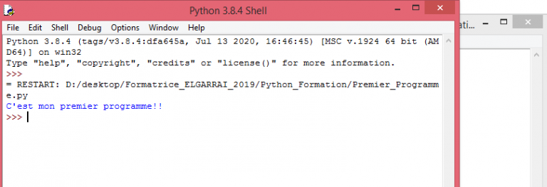 Premiers pas en python | 9raytifclick.com